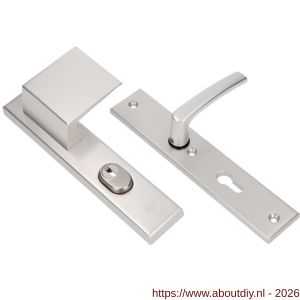 Ami VHB 251/15-90/80 KT veiligheidsvoordeur-duwerlangschildgarnituur SKG*** kerntrekbeveiliging VHB 251/50/15 kerntrek KT 55 deurduwer 90/80 rechts en deurkruk 332 profielcilinder PC 55 F1 deurdikte 38-42 mm - A10901166 - afbeelding 1