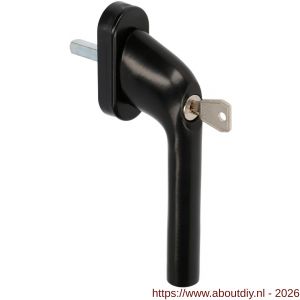 Ami VHB 822 draai-kiep raamgreep aluminium SKG** 7x32 mm mat zwart 9005 ovaal - A10901710 - afbeelding 1