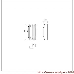 Ami sluitplaat tochtprofiel Zamac - A10901685 - afbeelding 2