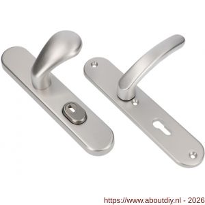 Ami VHB 250/15-173-378 KT veiligheids Rotaveer knop-kruk langschildgarnituur SKG*** kerntrekbeveiliging VHB 173 knop 378 Rota 250/50/15 buiten kerntrek KT 72 en binnen profielcilinder PC 72 F1 deurdikte 38-42 mm - A10901298 - afbeelding 1