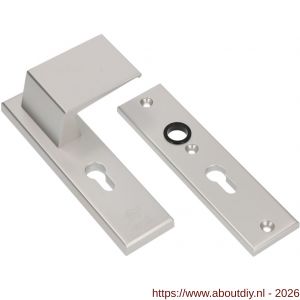 Ami VHB 193/50-90/60 veiligheidsvoordeur-duwerkortschildgarnituur SKG*** VHB 193/50 deurduwer 90/60 rechts buiten en binnen profielcilinder PC 55 zonder deurkruk F1 deurdikte 38-42 mm - A10900935 - afbeelding 1