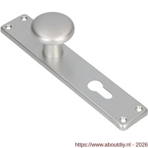 Ami 212/41 RH knoplangschild aluminium knop 160/50 vast langschild 212/41 RH rondhoek profielcilinder PC 55 F1 - A10900750 - afbeelding 1