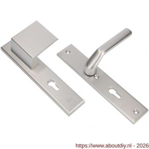 Ami VHB 251/50-90/80-379 veiligheidsvoordeur duwer-kruk Rotaveer langschildgarnituur SKG*** VHB 251/50 profielcilinder PC 72 deurduwer 90/80 rechts F1 en deurkruk 379 Rota 251/50 profielcilinder PC 72 deurdikte 38-42 mm - A10901018 - afbeelding 1