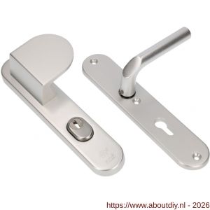 Ami VHB 250/15-90/83 KT veiligheids duwer-kruk langschildgarnituur SKG*** kerntrekbeveiliging ovaal VHB 250/50/15 kerntrek KT 72 deurduwer 90/83 rechts en deurkruk 369 profielcilinder PC 72 F1 deurdikte 38-42 mm - A10901119 - afbeelding 1