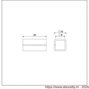 Ami deurbeslag verloopbus galvaniseerd 8/10 mm set 5 stuks - A10900231 - afbeelding 2