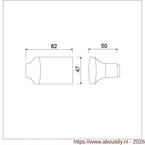 Ami 144 deurknop aluminium Varo zwart RAL 9005 structuur finish - A10900264 - afbeelding 2