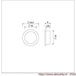Ami deurbeslag geleidering nylon transparant wit set 100 stuks - A10900170 - afbeelding 2