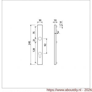 Ami 245/30 smalschild aluminium profielcilinder PC 92 M5 F1 - A10900773 - afbeelding 2