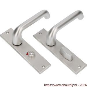 Ami KS 178/43-386 kruk-kruk garnituur deurkruk 386 Rota kortschild 178/43 toilet- en badkamersluiting WC 8/63 F1 deurdikte 38-42 mm - A10900115 - afbeelding 1