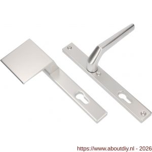 Ami 245/30-90/80 smalschild-duwer-kruk garnituur deurduwer 90/80-245/30 profielcilinder PC 92 M5 links en deurkruk 357 vastdraaibaar profielcilinder PC 92 R5.5 F1 deurdikte 53-57 mm - A10900094 - afbeelding 1