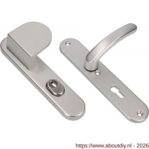 Ami VHB 250/15-90/83-378 KT veiligheids Rotaveer duwer-kruk langschildgarnituur SKG*** kerntrekbeveiliging ovaal VHB 250/50/15 kerntrek KT 55 deurduwer 90/83 rechts en deurkruk 378 Rota profielcilinder PC 55 F1 deurdikte 38-42 - A10901093 - afbeelding 1