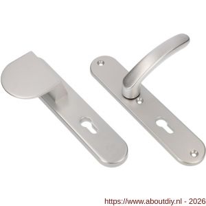 Ami VHB 250/50/1-90/83-378 veiligheids Rotaveer duwer-kruk langschildgarnituur SKG*** ovaal VHB 250/50/1 profielcilinder PC 92 deurduwer 90/83 links en deurkruk 378 Rota deurdikte 53-57 mm F1 - A10900964 - afbeelding 1