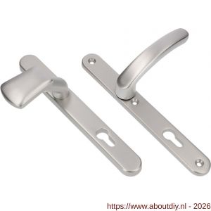 Ami VHB 257/32/2-166-378 veiligheids Rotaveer knop-kruk smalschildgarnituur SKG** ovaal VHB 257/32/2 profielcilinder PC 55 knop 166 links F1 en deurkruk 378 Rota 257/32/2 profielcilinder PC 55 deurdikte 53-57 mm - A10901574 - afbeelding 1