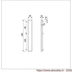 Ami 245/30 smalschild aluminium geheel blind M5 F1 - A10900777 - afbeelding 2