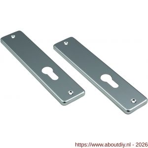 Ami 165/4 RH kortschild aluminium rondhoek zonder krukgat profielcilinder PC 55 F1 - A10900510 - afbeelding 1
