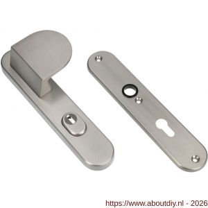 Ami VHB 250/15-90/83 KT veiligheids duwer-kruk langschildgarnituur SKG*** kerntrekbeveiliging Archi Design ovaal VHB 250/50/1 kerntrek KT 55 deurduwer 90/83 rechts zonder deurkruk Irox deurdikte 38-42 mm - A10901111 - afbeelding 1