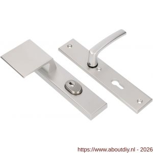 Ami VHB 251/15-90/80 KT veiligheidsvoordeur-duwerlangschildgarnituur SKG*** kerntrekbeveiliging VHB 251/50/15 kerntrek KT 55 deurduwer 90/80 links en deurkruk 332 profielcilinder PC 55 F1 deurdikte 38-42 mm - A10901169 - afbeelding 1