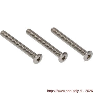 Ami veiligheidsbeslag toebehoren bevestigingsset VHB schilden deurdikte 38-42 mm 3 schroeven M6x53 mm RVS - A10901674 - afbeelding 1
