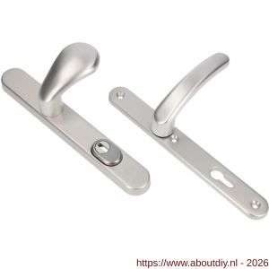 Ami VHB 257/37/2-173- 378 KT veiligheids Rotaveer kruk-kruk smalschildgarnituur SKG*** kerntrekbeveiliging ovaal VHB knop 173 Rota 257/37/2 kerntrek KT 72 F1 en deurkruk 378 Rota 257/32/2 profielcilinder PC 72 deurdikte 53-57 mm - A10901644 - afbeelding 1