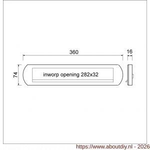 Ami EP 970 briefplaat met veer aluminium deurdikte 38-42 mm F1 Climate Comfort - A10900067 - afbeelding 2