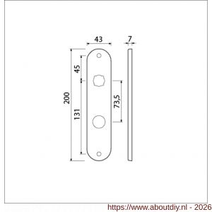 Ami 200/1/7 langschild aluminium RC 22,5-73.5 F1 - A10900618 - afbeelding 2