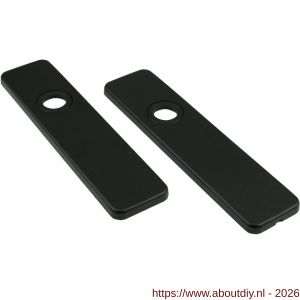 Ami 185/44 Klik kortschild aluminium blind zwart RAL 9005 structuur finish - A10900602 - afbeelding 1