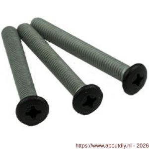 Ami veiligheidsbeslag set schroeven VHB schilden zwart deurdikte 53-57 mm - A10901676 - afbeelding 1