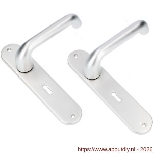 Ami LS 200/1/7-386 kruk-kruk garnituur deurkruk 386 Rota langschild 200/1/7 sleutelgat SLG 56 F1 deurdikte 38-42 mm - A10900127 - afbeelding 1