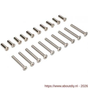 Ami deurbeslag patentbout compleet met huls RVS M6x45 mm schroef en huls RVS set 10 stuks - A10900211 - afbeelding 1