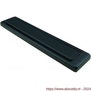 Ami EP 960 briefplaat met veer aluminium deurdikte 38-42 mm zwart RAL 9005 structuur finish Climate Comfort - A10900066 - afbeelding 1