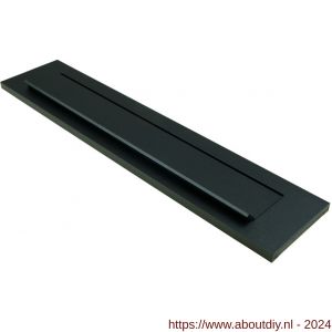 Ami TA briefplaat met veer aluminium deurdikte 38-42 mm zwart RAL 9005 structuur finish - A10900074 - afbeelding 1