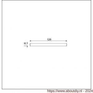 Ami deurkruk stift vierkant vol 8x120 mm - A10900161 - afbeelding 1