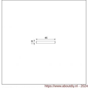 Ami deurkruk stift vierkant vol 8x65 mm - A10900151 - afbeelding 1