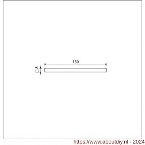 Ami deurkruk stift vierkant vol 8x130 mm - A10900163 - afbeelding 1