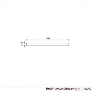 Ami deurkruk stift vierkant vol 8x140 mm - A10900165 - afbeelding 1