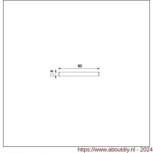 Ami deurkruk stift vierkant vol 8x80 mm - A10900154 - afbeelding 1