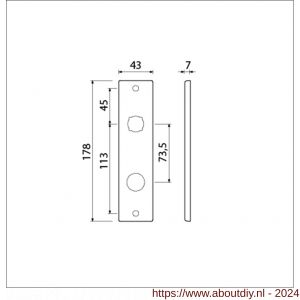 Ami 178/43 kortschild aluminium RC 22,5-73.5 F1 - A10900542 - afbeelding 1