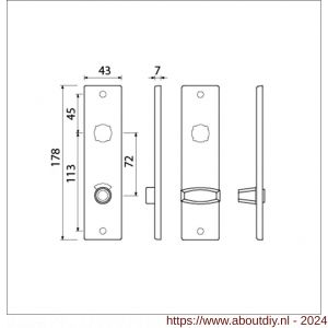 Ami 178/43 kortschild aluminium WC 8/72 mm F1 - A10900550 - afbeelding 2