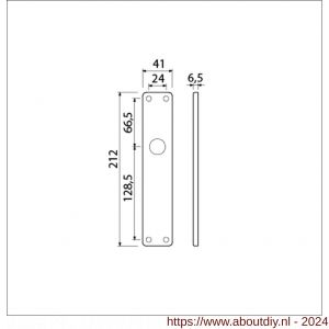 Ami 212/41 RH langschild aluminium rondhoek blind F2 - A10900643 - afbeelding 2