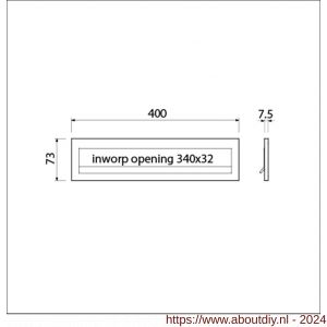 Ami DL 400 briefplaat met veer aluminium 400 mm F1 deurdikte 38-42 mm - A10900049 - afbeelding 2