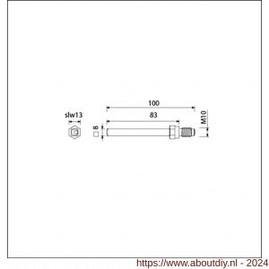 Ami gelagerde wissel Quickstift 8x100 mm (8x83) - A10900241 - afbeelding 1