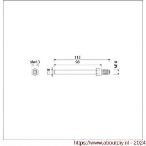 Ami gelagerde wissel Quickstift 8x115 mm (8x98) - A10900244 - afbeelding 1