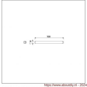 Ami deurkruk Quickstift 8x100 mm - A10900249 - afbeelding 1