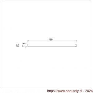 Ami deurkruk Quickstift 8x160 mm - A10900256 - afbeelding 1