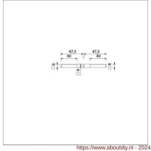 Ami verloopstift vierkant vol 8-9-8 gedeeld deurdikte 38-42 mm - A10900236 - afbeelding 1