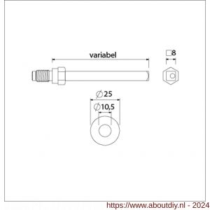 Ami gelagerde wissel Quickstift 8x95 mm (8x78) - A10900240 - afbeelding 1