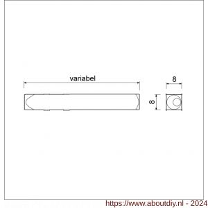 Ami deurkruk Quickstift 8x90 mm kerf - A10900248 - afbeelding 2