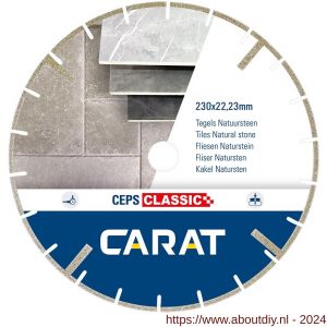 Carat Galvano diamant zaagblad CEPS Classic 230x22,23 mm natuursteen en kunststoffen - A32600485 - afbeelding 1