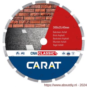 Carat diamant zaagblad CNA Classic 300x25,40 mm baksteen en asfalt - A32600357 - afbeelding 1