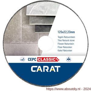 Carat Galvano diamant zaagblad CEPC Classic 125x22,23 mm natuursteen en kunststoffen - A32600477 - afbeelding 1
